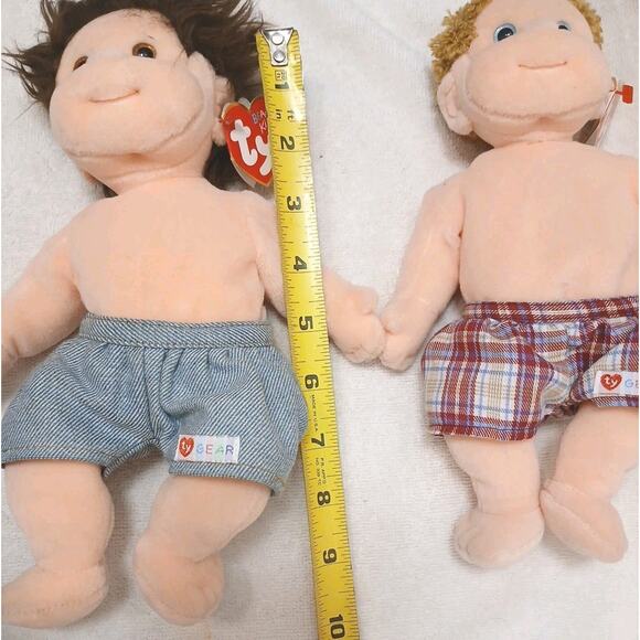 Vintage TY Beanie Kids Tumbles & Boomer Stuffed Toy Dolls Boy Set Collect Authen - Picture 12 of 12